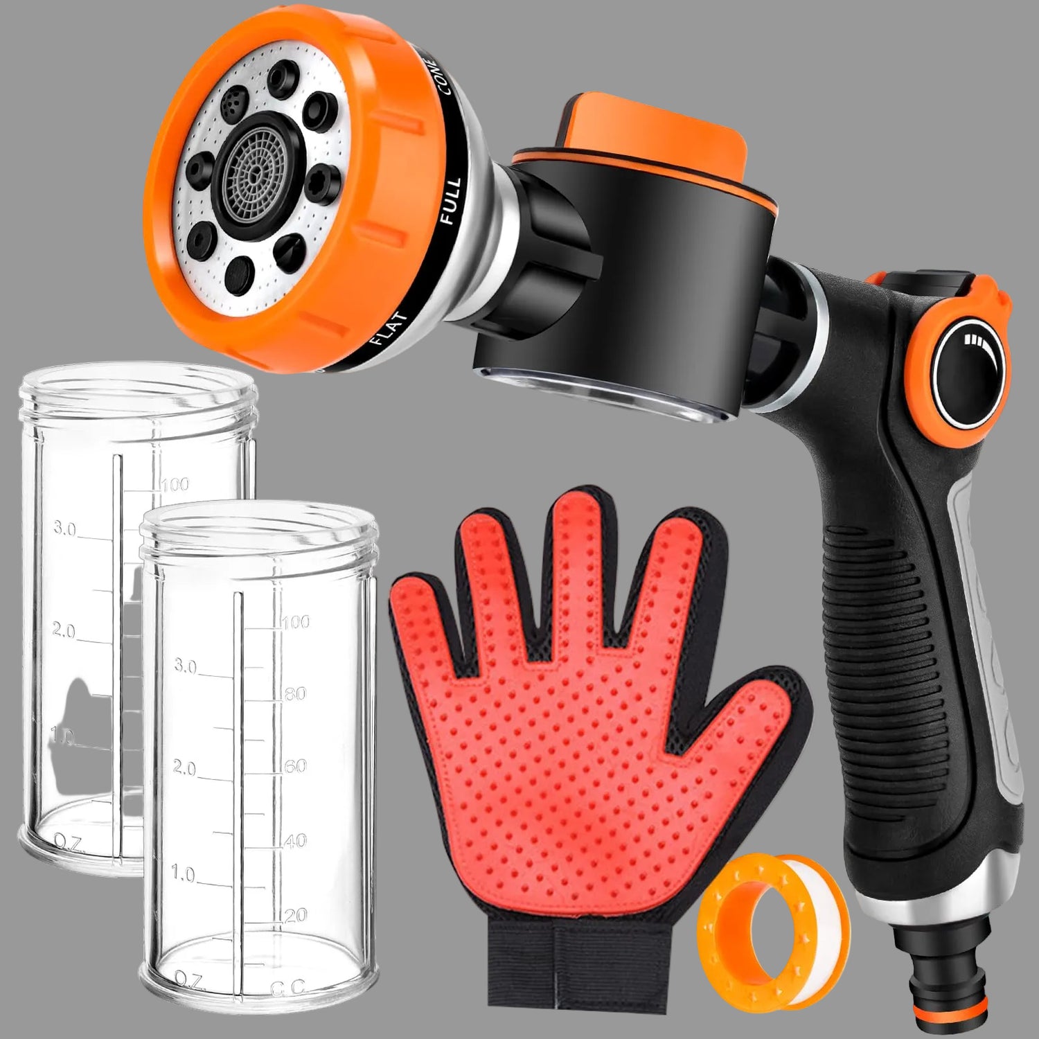 Dog Shower Sprayer with Soap Dispenser – 8 Spray Modes